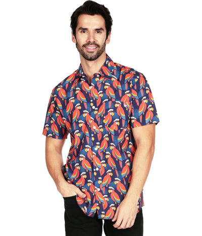 2023 New Hawaiian Shirts For Men Short Sleeve Tops Feather Graphic