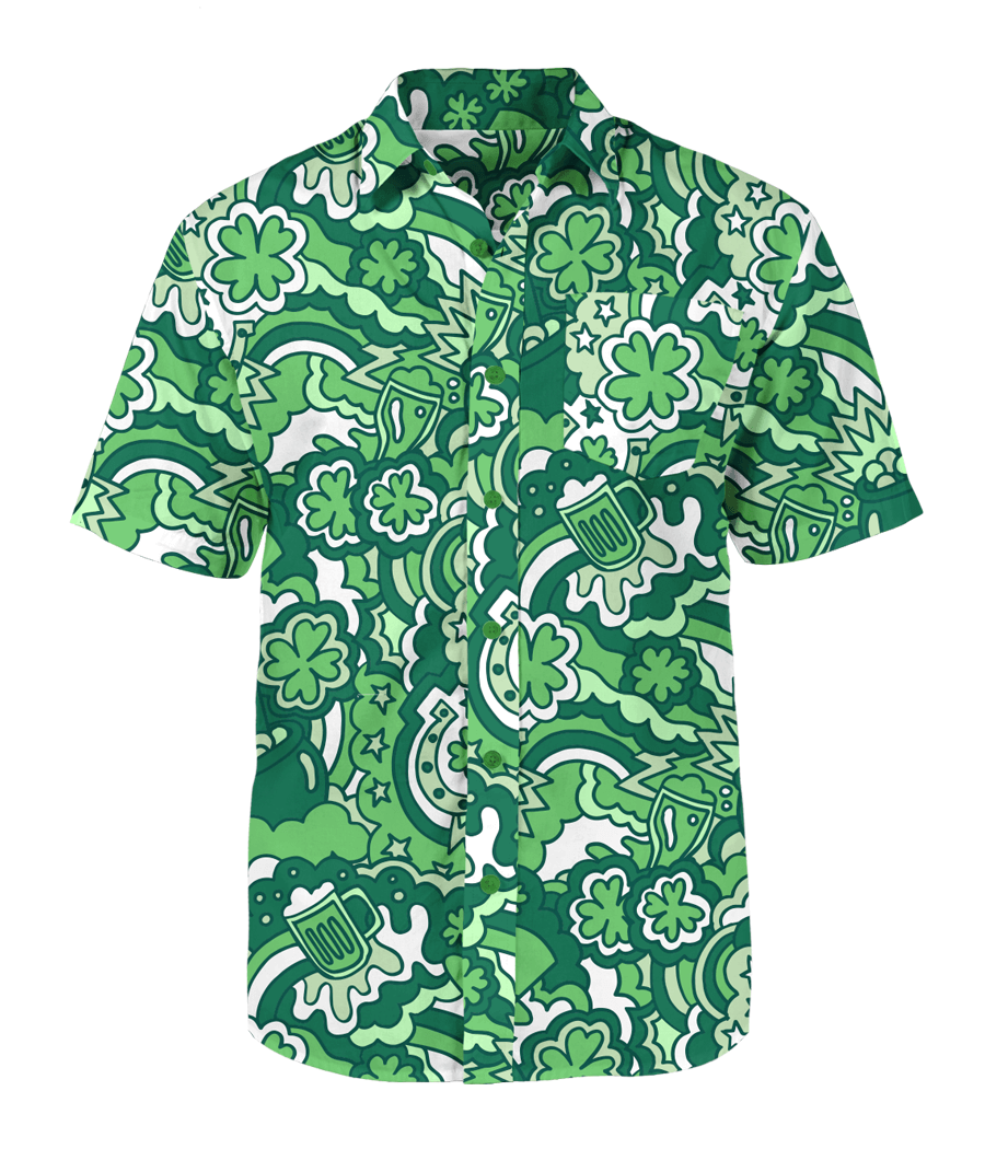 Retro St. Paddy's Button Down Shirt: Men's St. Paddy's Outfits | Tipsy Elves