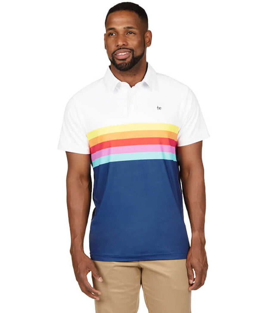 Vertical striped outlet golf shirts