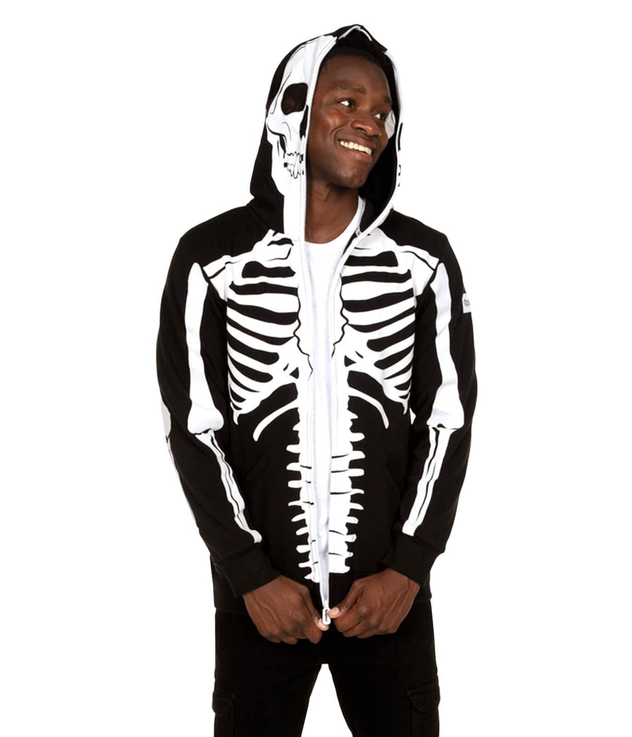 Skeleton sweater zip up hot sale