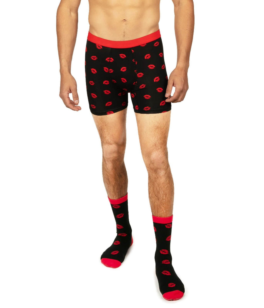 Mens XOXO Hugs and Kisses All Over Boxer Briefs Valentines Day Underwear