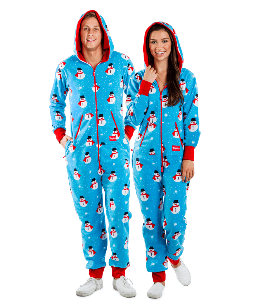 Couples Snowman Is An Island Jumpsuits | Tipsy Elves