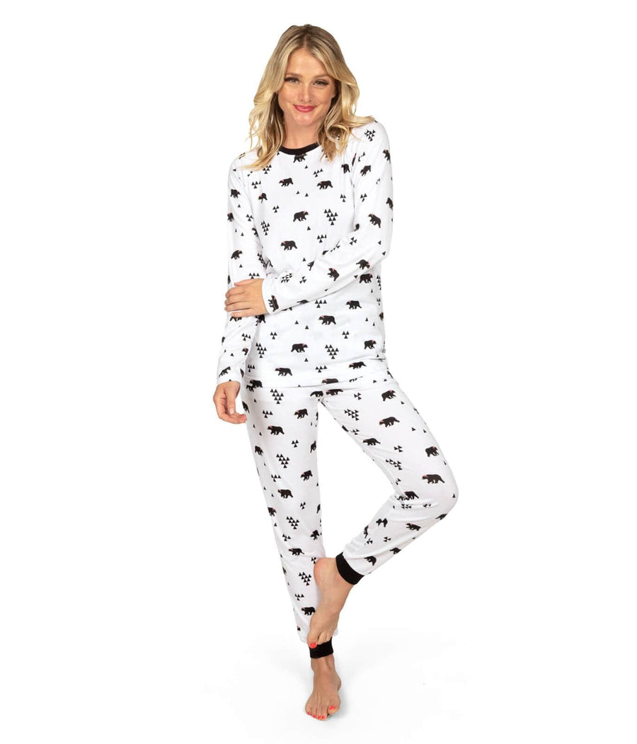 DAETIROS Skin Friendly Fashion Comfortable Christmas Print Womens Pajama  White 