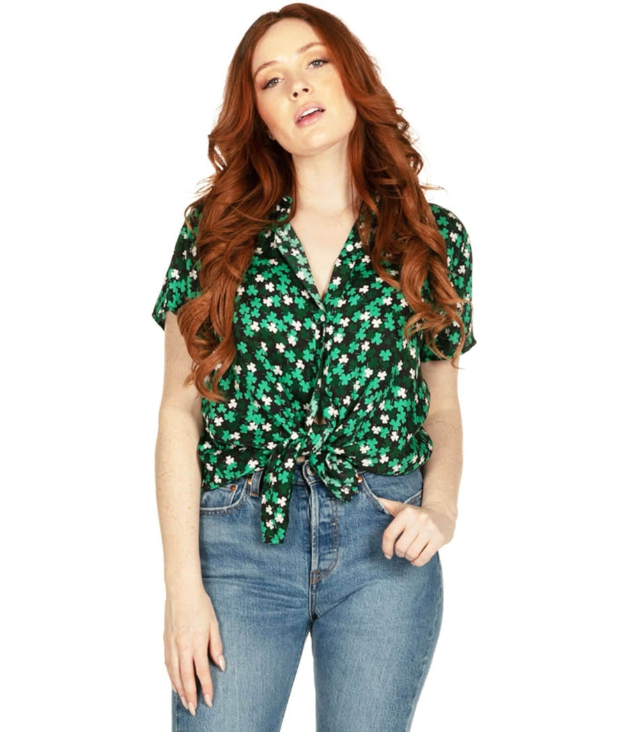 floral collared shirt womens