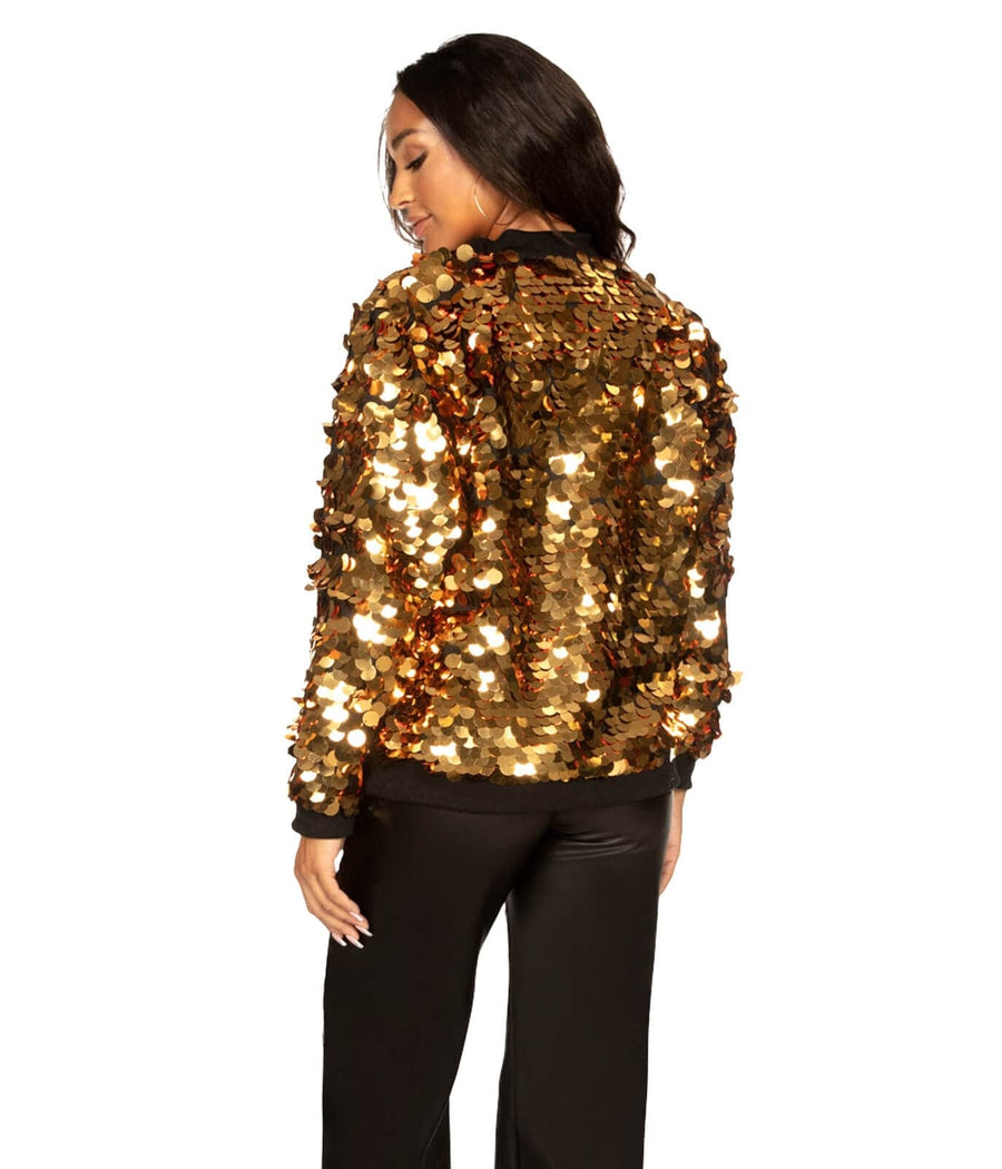 US Women's Shiny Sequin Blazer Blouses Long Sleeve Outwear Jacket Coat  Clubwear | eBay