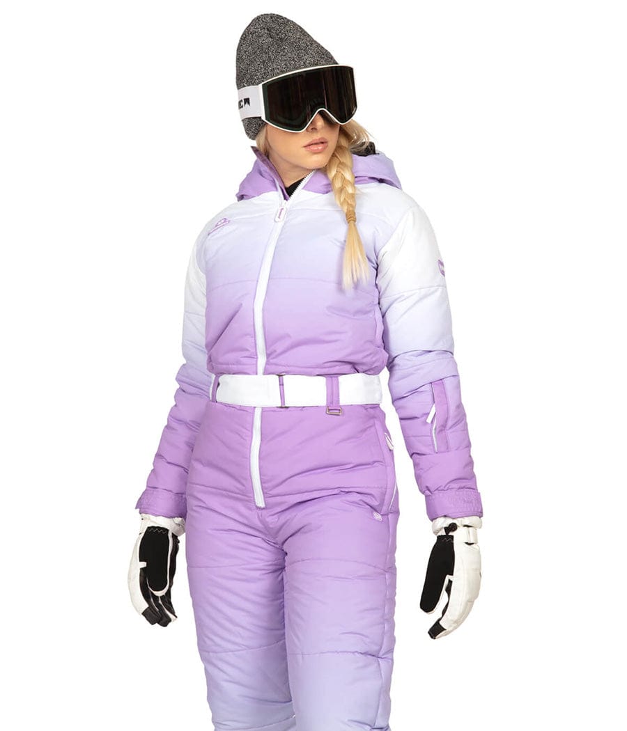 Purple on sale ski suit