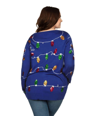 Tipsy Elves Women's Christmas Lights Ugly Christmas Sweater