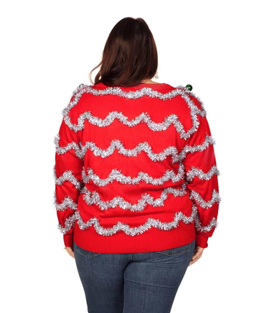 Red cardigan sweater plus on sale size