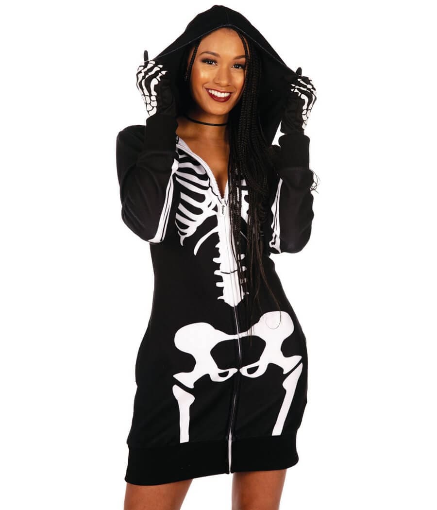 Skeleton sales hoodie dress