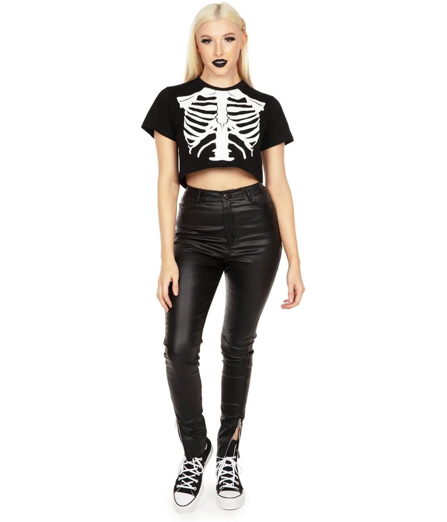 Black 'Skeleton Legs' Leggings by Queen of Darkness • the dark store™