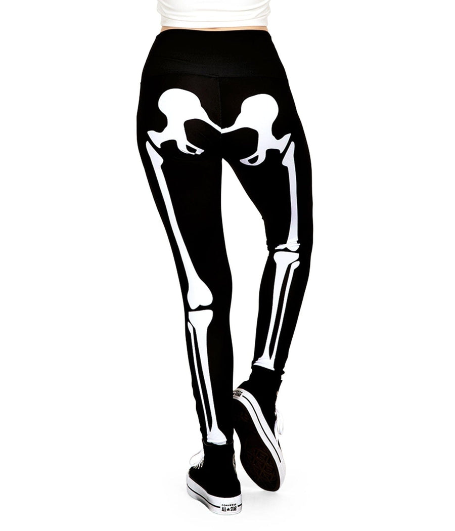 Women's Halloween Skeleton Printed High Waisted Leggings